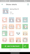 Spring Kitty Stickers 截图 1