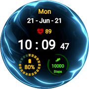 Three Color Fluid Watch Face Ekran Görüntüsü 2