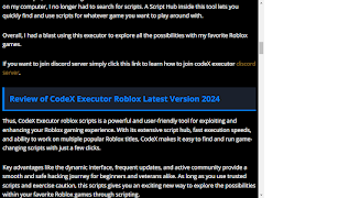 Codex Executor screenshot 1