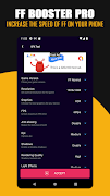FF Booster Pro - Pin, Ram, Fps スクリーンショット 1