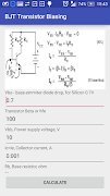 Transistor Biasing Calc imagem de tela 2