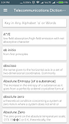برنامه‌نما Telecommunications Dictionary عکس از صفحه