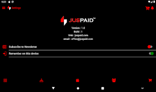 برنامه‌نما Juspaid عکس از صفحه