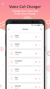 Voice Call Changer, Call Recor captura de pantalla 1