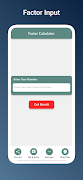 Factor Calculator تصوير الشاشة 1