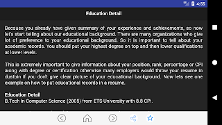CV Writing App captura de pantalla 7