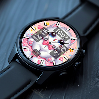 Key WF46 Cat Cute Watch Face Ekran Görüntüsü 2