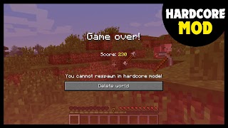 Hardcore Mod for Minecraft PE скриншот 7