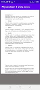 Physics form one and two notes اسکرین شاٹ 2