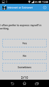 برنامه‌نما Introvert or Extrovert Test عکس از صفحه