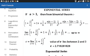 7 Schermata Math Formula for 11th 12th