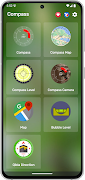 Compass - Bubble Level & Maps اسکرین شاٹ 2