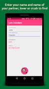 برنامه‌نما Love Calculator عکس از صفحه