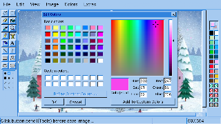 برنامه‌نما Ms Paint عکس از صفحه