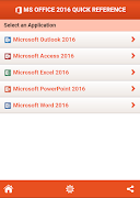 Quick Reference for MS Office تصوير الشاشة 1
