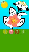 jeu de coloriage de fleur avec des chiffres Affiche
