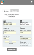 برنامه‌نما Weight Checker PRO عکس از صفحه