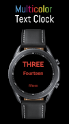 Text Clock Watch Face اسکرین شاٹ 1