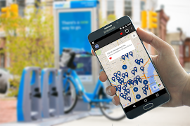 Bike Share Philly Map poster