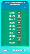เกมส์ตารางสูตรคูณ ภาพหน้าจอ 4