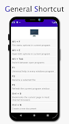برنامه‌نما Computer Shortcut Keys عکس از صفحه