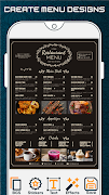 Menu Maker - Vintage Design स्क्रीनशॉट 1