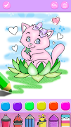Cute Kitty Coloring Glitter screenshot 5