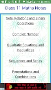 Class 11 Maths Notes poster