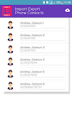 Export import contacts تصوير الشاشة 3
