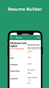 برنامه‌نما Resume builder عکس از صفحه