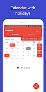 gCalendar, holidays and notes poster