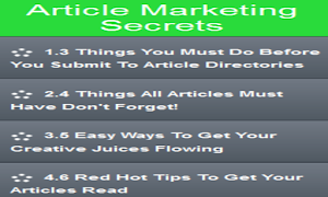 Article Marketing Secrets Ekran Görüntüsü 4