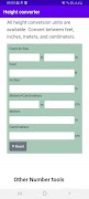 برنامه‌نما Height converter عکس از صفحه
