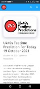 برنامه‌نما Uk49s predictions for today عکس از صفحه