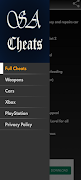 SA cheat codes اسکرین شاٹ 1