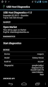 برنامه‌نما USB Host Diagnostics عکس از صفحه