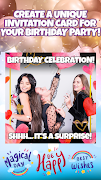 برنامهنما Birthday Party Invitation Card Maker with Photo عکس از صفحه