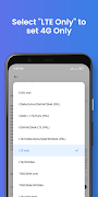 4G Only - Force LTE Only capture d'écran 3