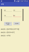 برنامه‌نما Matrix Determinant Calculator عکس از صفحه