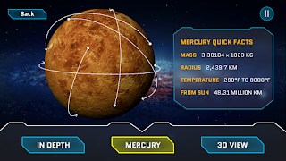 برنامه‌نما Solar System Planets 3D View عکس از صفحه
