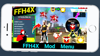 ffh4x mod menu hack ff โปสเตอร์