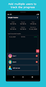 برنامه‌نما Weight Tracker عکس از صفحه