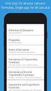 برنامهنما Calculus Formulas عکس از صفحه