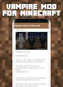 برنامه‌نما Vampire Mod for Minecraft عکس از صفحه