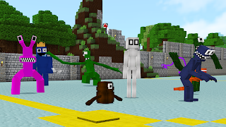 Rainbow Friends Mod Minecraft โปสเตอร์