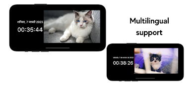 Cat Clock app.digital clock screenshot 1