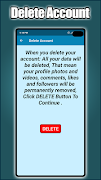 برنامهنما Delete Account عکس از صفحه