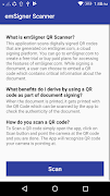 برنامه‌نما emSigner Scanner عکس از صفحه
