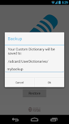 User Dictionary Backup screenshot 1