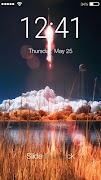 Space Rocket Lock Screen poster